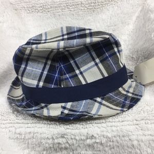 Wiesner Blue Plaid Adult Fashion Fedora Brim Hat